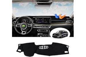 Autorder Dashboard Cover Mat for Kia K5 2021 2022 2023 2024 Accessories Dash Cover Flannel Dash Mat Sunshade Glare UV Rays Protector (Without HUD)