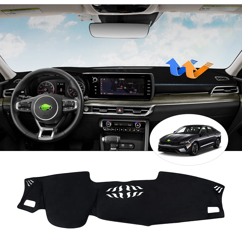 Photo 1 of Autorder Dashboard Cover Mat for Kia K5 2021 2022 2023 2024 Accessories Dash Cover Flannel Dash Mat Sunshade Glare UV Rays Protector (Without HUD)