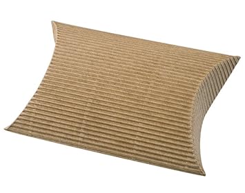 10 Kraft Corrugated Card Pillow Gift Boxes Wedding Favours
