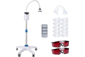 HEALTHIBLE Zoom Teeth Whitening Lamp - Professional Teeth Whitening Machine with Adjustable Stand, Mobile Tooth Bleaching Accelerator System with Cold Blue Light for Dental Clinic/Beauty Salon