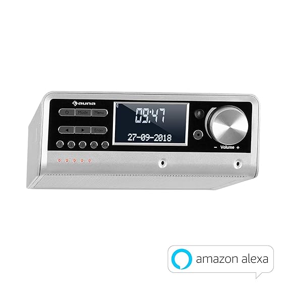 auna Intelligence DAB+/FM Unterbau Küchenradio mit Alexa & Spotify (App-Steuerung, 6-Geräte Multiroom, Bluetooth, Senderspeic
