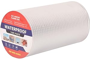 LFGUD 8" W X 16.4'L Waterproof Tape for Leaks Aluminum Butyl Tape with Adhesive for RV Repair, Glass Repairs, Air Mattress Patch, Window Caulking, Boat Sealing, Roof Patching