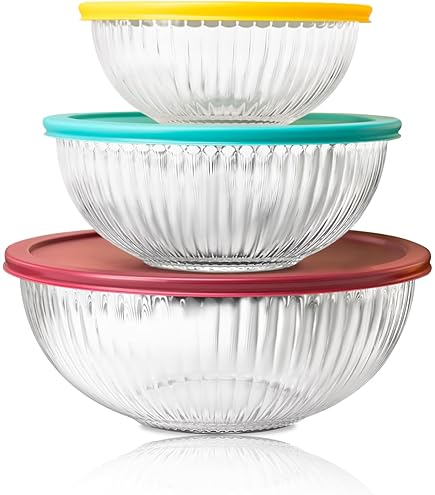 Lot De 4 Bols Mélangeurs En Verre Borosilicate Hearth & Hand Magnolia Transparent Imbricables