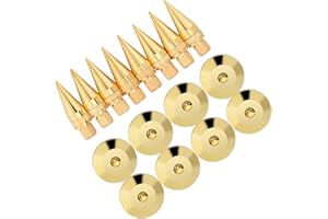 M6 Speaker Spike Speaker Stand Adjustable Feet 11×8×2 8 Pairs 6 X 36mm Copper Speaker Spike Isolation Stand Base Pad Feet Mat