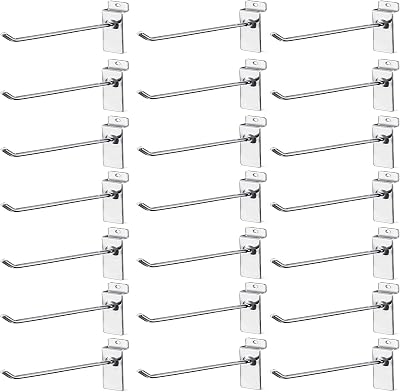 Nisorpa Slatwall Hooks 100 Pcs 8 Inch Metal Wall Display Garage Retail Store 4mm