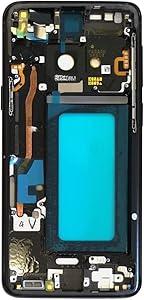 MMOBIEL LCD Cover Plate Back Housing Bezel Middle Frame Compatible with Samsung Galaxy S9 G960 Series (Midnight Black) incl. Camera Lens Cover and Power Volume Buttons Already Installed