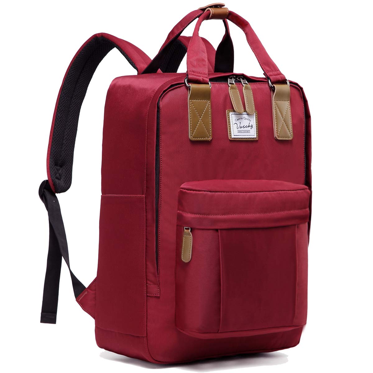 Backpack for Men and Women, VASCHY School Backpack, Travel Backpack, Teenagers, Boys, Girls, bordeaux, standard size, Casual