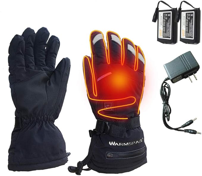 USB Rechargeable Electric Heated Gloves, Temperature 5 Speed Anti Slip