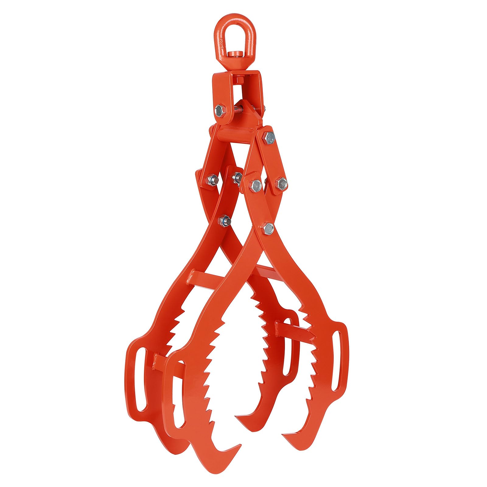 Photo 1 of 4 Claw Log Lifting Tongs, 36 inch Lumber Skidding Tongs Logging Grabber, Eagle Claws Design logging tongs, 360° Swivel Steel Log Lifting Ggrapple Hook