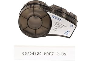 Brady Authentic (M21-750-488) Solvent-Resistant Lab Label for Lab, Barcode and Printed Circuit Board Labeling, Black on White- For M210, M210-LAB, M211, BMP21-PLUS and BMP21-LAB Printers, .75" W 21' L