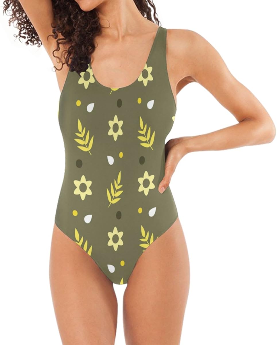 yellow flower bathing suit