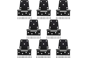 CTROWELPRO 3-1/2" Heavy Duty Gate Hinges, 8 Pack Black Iron Shed Door T Hinges for Barn Wood Fence With 144PCS Screws