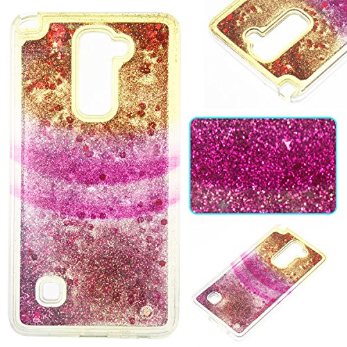 LG G Stylo 2 LS775 Liquid Case,LG G Stylo 2 LS775 Case,MT Mall(TM) [Slim Fit]Flowing Liquid Floating Luxury Bling Glitter Sparkle Diamond Soft TPU Case for LG G Stylo 2 LS775