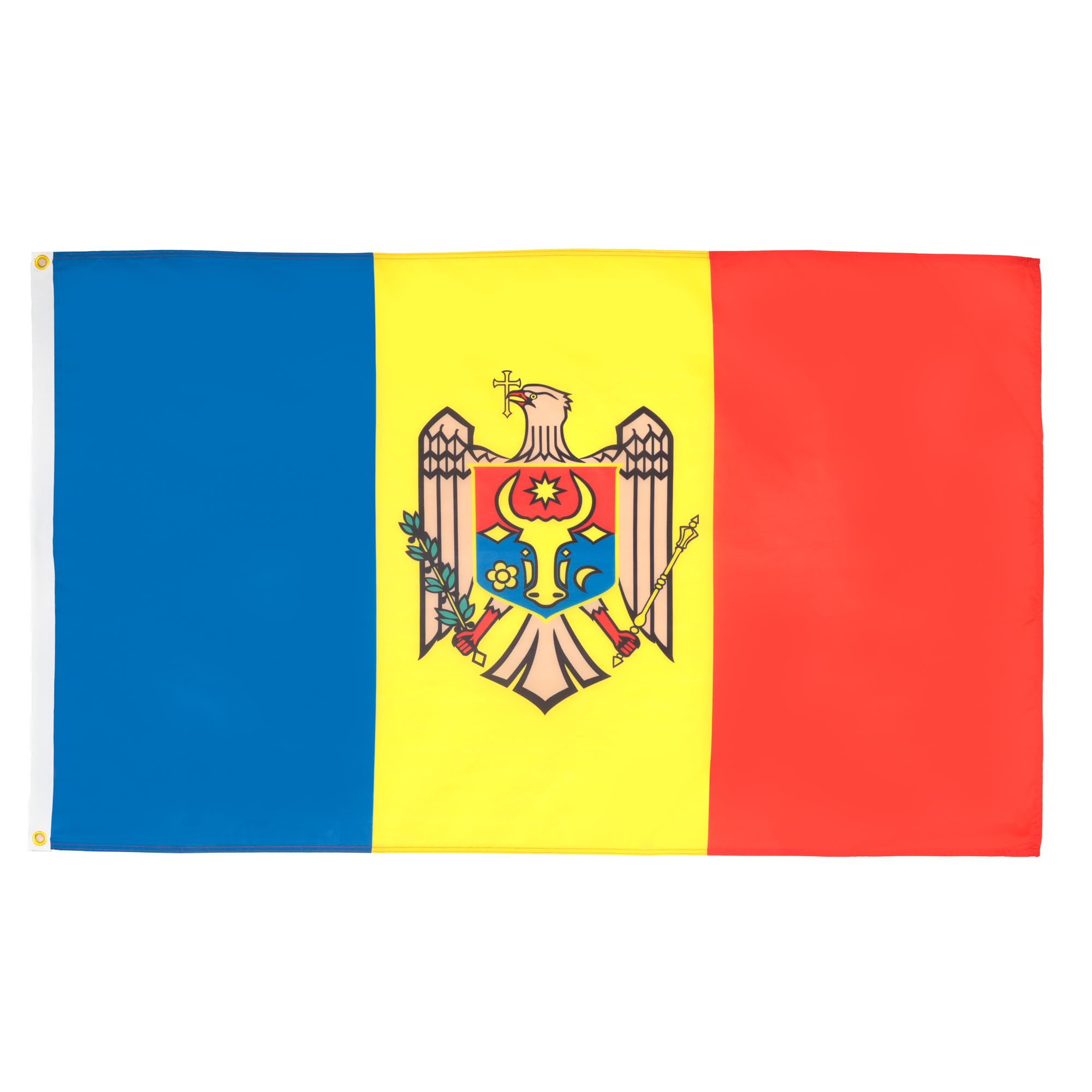 AZ FLAG - Andorra Flag - 3x5 Ft - 100D Polyester Andorran Banner with Two Metal Grommets - Fade Resistant - Vivid Colors - 3' x 5' Feet - 150x90 Cm — image 1