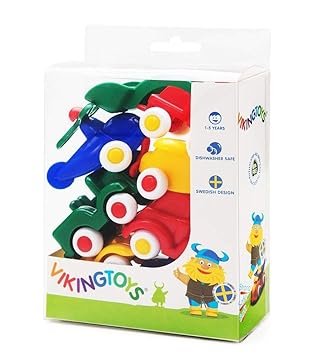 Viking Toys Mini Chubbies 5 Baufahrzeuge in Klarsichtbox
