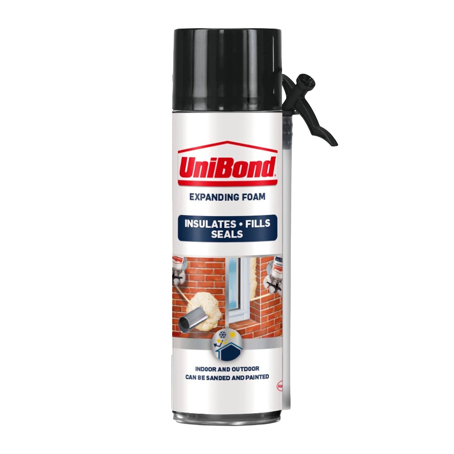 UniBond Universal Expanding Foam, Fast-Drying Foam Insulation to Seal & Fill Large Gaps, Versatile Sealant for Acoustic, Thermal, Insect & Rodent Insulation, 1x500ml