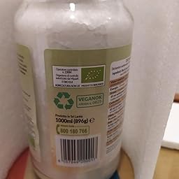 Aceite de coco extra virgen 1000 ml - Crudo y prensado en frío ...