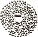 30 Inch Stainless Steel Ball Chain Necklace - 2.4mm - Military Dog Tag Necklace