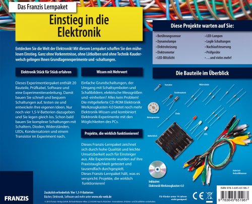 FRANZIS 65196 - Lernpaket Einstieg in die Elektronik - Spielend leicht Elektronik verstehen - empfohlen ab 14 Jahren – Bild 3