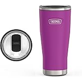 THERMOS ICON SERIES, Stainless Steel Tumbler with Slide Lock, 24 Ounce, Plum