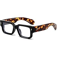 VFDHN Rivet Acetate Glasses Frame Women Eyewear Men Eyeglasses Frame Clear UV400 Glasses,1,One Size - View #10