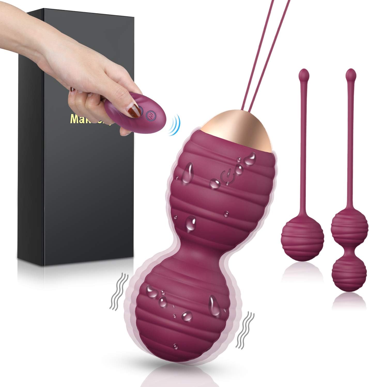 Kegel Exercise Balls for Women,12 Vibration Modes Ben Wa Ball Exercise