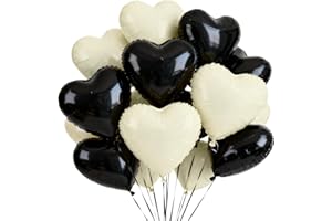 TONIFUL 30 pcs 18inch Heart Balloons Heart Shaped Foil Balloons for Valentine's Day, Wedding Decorations, Anniversary Parties