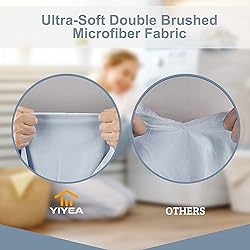YIYEA Fitted Sheet with Pillowcase, Premium 1800
