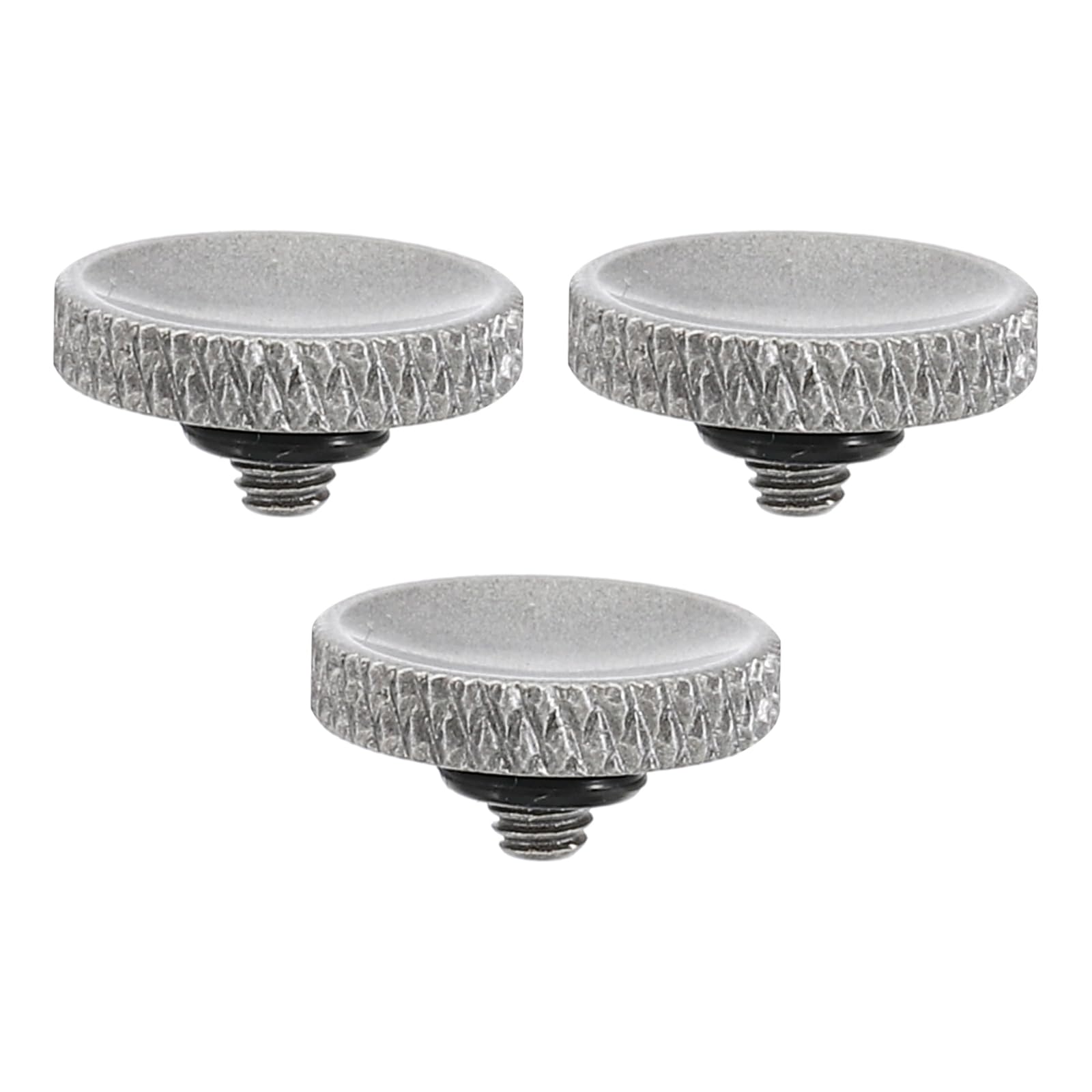 PATIKIL Camera Shutter Button, 3 Pack Soft Shutter Release Button Pure Copper Camera Button Knurled Suitable for Nikon for Fujifilm for Leica DSLR/SLR Camera, Gray