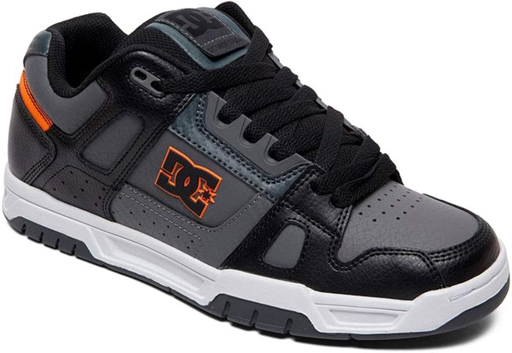 DC Shoes Men's Stag Low Top Sneaker Shoes Gray/Black/White (xskw