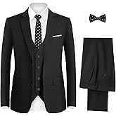 Happy Dolphin Boys Suit Set Modern Fit Kids Suits Adjustable Waist Boys Wedding Outfit for Boy Communion Suits for Boys