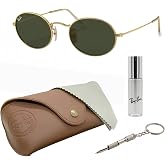 Ray-Ban RB3547 OVAL METAL Oval Sunglasses with Official Eyewear Kit