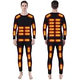 DIMHLCDZA Heated Thermal Underwear for Men Women USB Charge 42 Zone Intelligent heated long johns for Men Women Set &amp; S-4XL