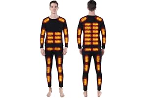 DIMHLCDZA Heated Thermal Underwear for Men Women USB 42 Zone Intelligent Heated Thermals top and Heated Pants Set/S-4XL