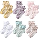 Toptim Kids Little Girls' Dress Socks Princess Teens Dance Sock Crew Ankle Sock