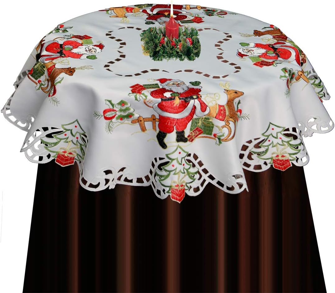 Best round snowman table cloth