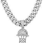 Miami Cuban Chain Ice Tiger Head Miami Cuban Link Chain Necklace - Gold/Silver Plated Cubic Zirconia Hip-Hop Jewelry Gift For Men
