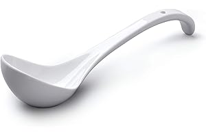 WM Bartleet & Sons 1750 T366 Traditional Porcelain Sauce and Soup Ladle, 27cm – White