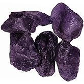 Protection Clarity Raw Amethyst Crystals, 0.45lb Bulk Natural Stones Large 1.2-2″ for Negative Energy, Spiritual Cleansing Chakra Focus. Gift for Aquarius Pisces Virgo Meditation Wicca Jewelry Making