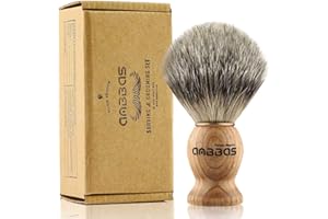 Anbbas Shaving Brush, Handmade Pure Badger Hair Brush with Natural Manchurian Ash Wood Handle for Men Traditional Wet Shaving