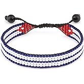 FAHARI Flag Bracelet | Adjustable | Handcrafted | Boho| Patriotic Bracelet