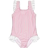 LIZENS One Piece Swimsuit for Girls Swimwear with Ruffled Children Bathing Suit