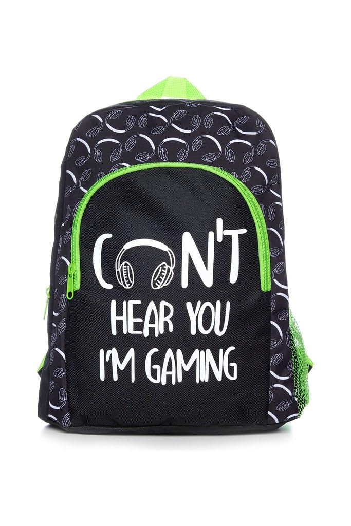 ThePyjamaFactory I Can't Hear You I'm Gaming Boys Girls Gaming Backpack Gamer Rucksack Kids School Bag
