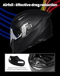 ILM Mips Motorcycle Full Face Helmet Pinlock Insert