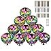 HOMEIDEAS 10PCS 30MM Colorful Crystal Knobs Glass Cabinet Knobs Drawer Pulls Handle for Home, Cabinet, Drawer and Dresser, 3 Size Screws