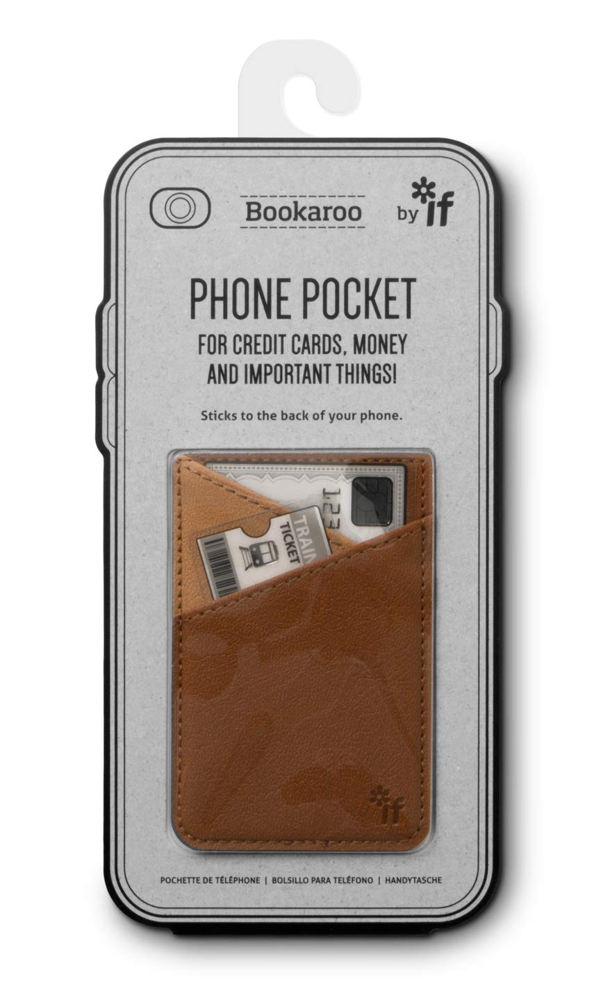 IF Bookaroo Pocket, Phone Accessory Credit Card Case, 10 cm, Brown