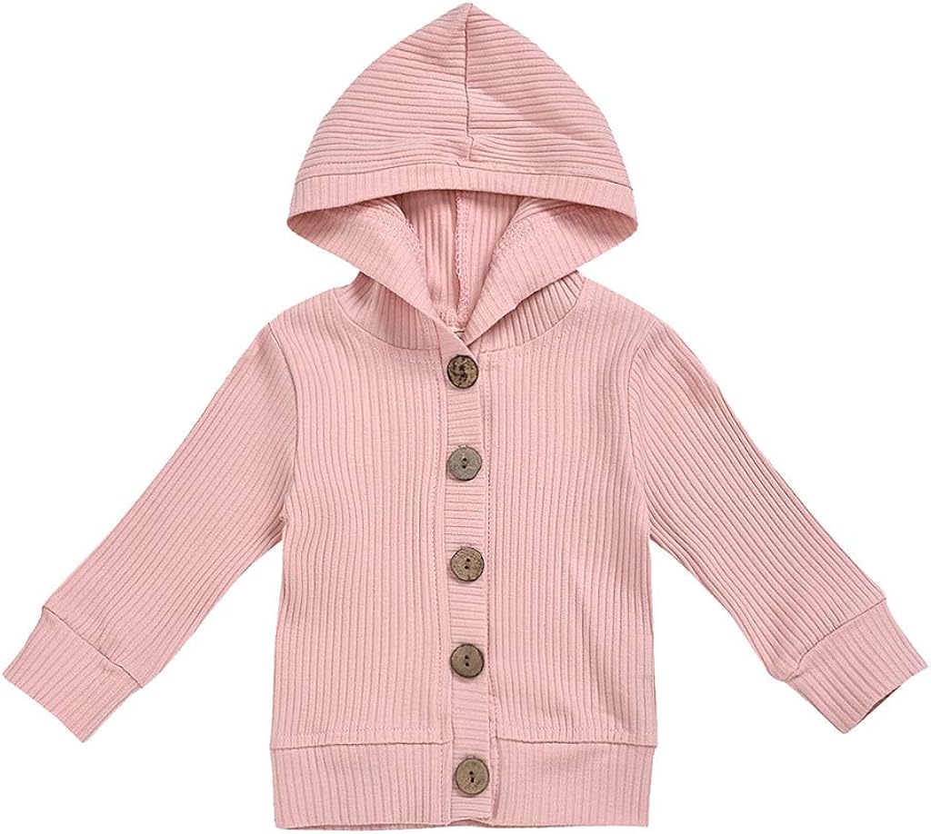 Amazon Com Digood Infant Baby Boy Girls Long Sleeve Solid Frill Hooded Winter Warm Knit Outwear Jacket For 0 24 Months Baby Clothing