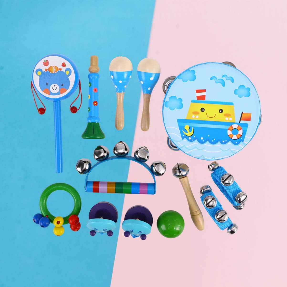 Jouets Musicaux En Bois Exyvox - 12 Instruments Pour Enfants - Xylophone Et Percussions - Dès 3 Ans