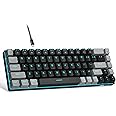 MageGee Portable 60% Mechanical Gaming Keyboard, MK-Box LED Backlit Compact 68 Keys Mini Wired Office Keyboard with Red Switc