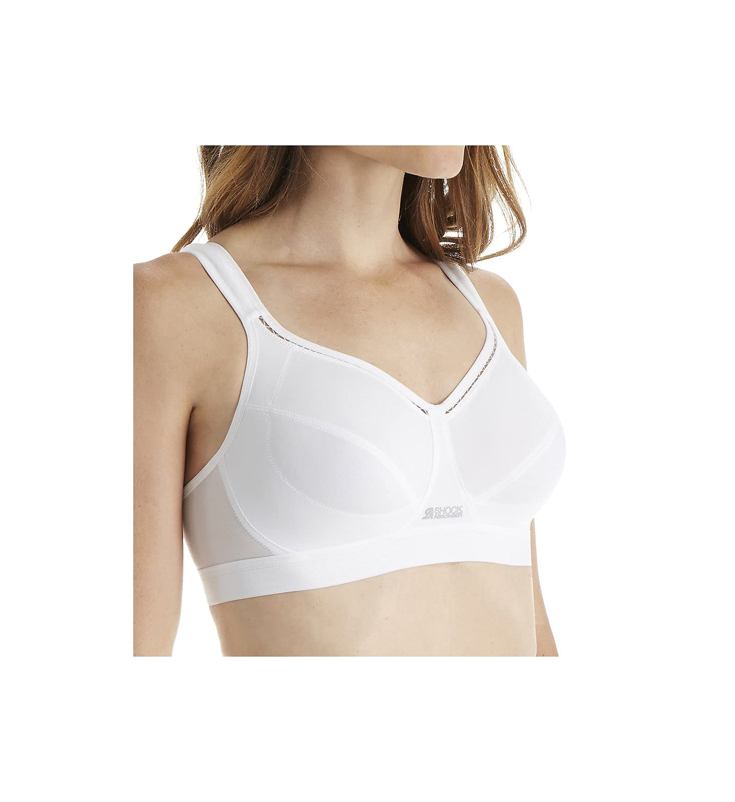 Champion Women's Shock Absorber SN102 Active Classic Support Bra Sports Bra, White, 36C